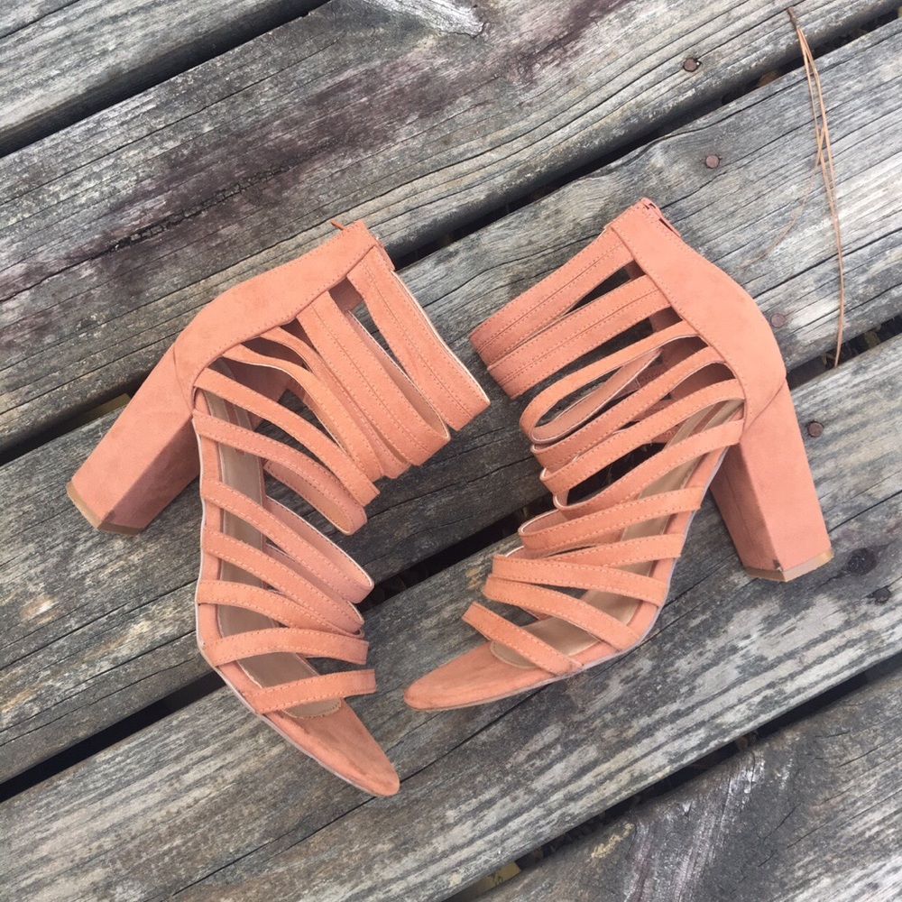 Blush Strappy Heels